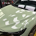khaki grey car wrap